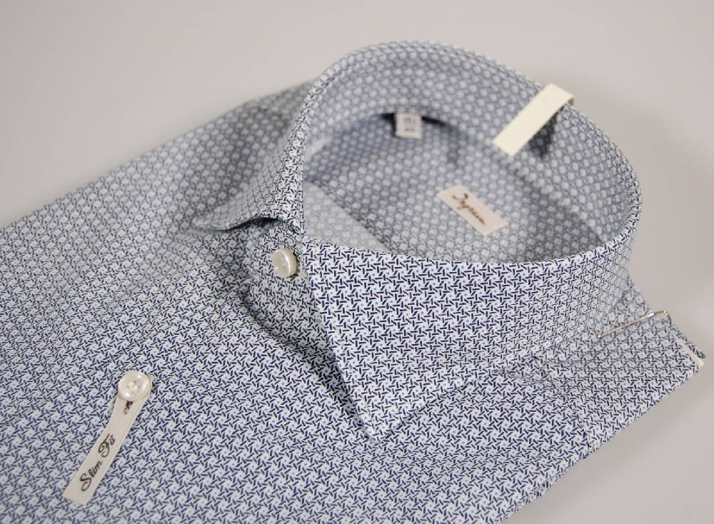 Ingram Camicia Ingram Slim Fit Fantasia Blu E Celeste
