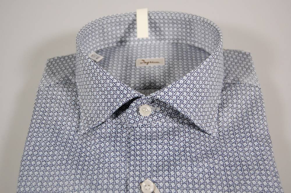 Ingram Camicia Ingram Slim Fit Fantasia Blu E Celeste