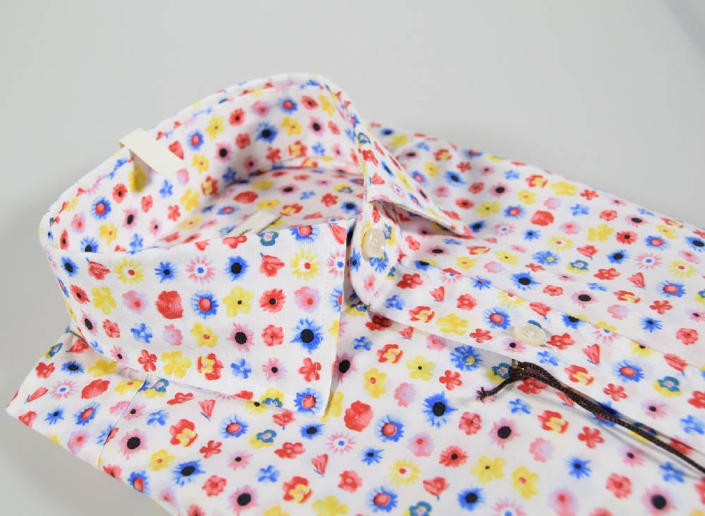 Ingram Camicia Ingram Slim Fit Fantasia Florale Multicolor Cotone Stretch