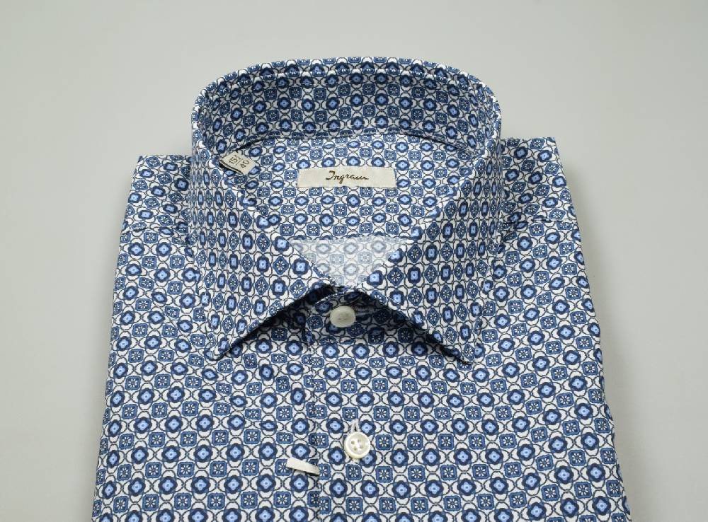 Ingram Camicia Ingram Slim Fit In Puro Cotone Stampato