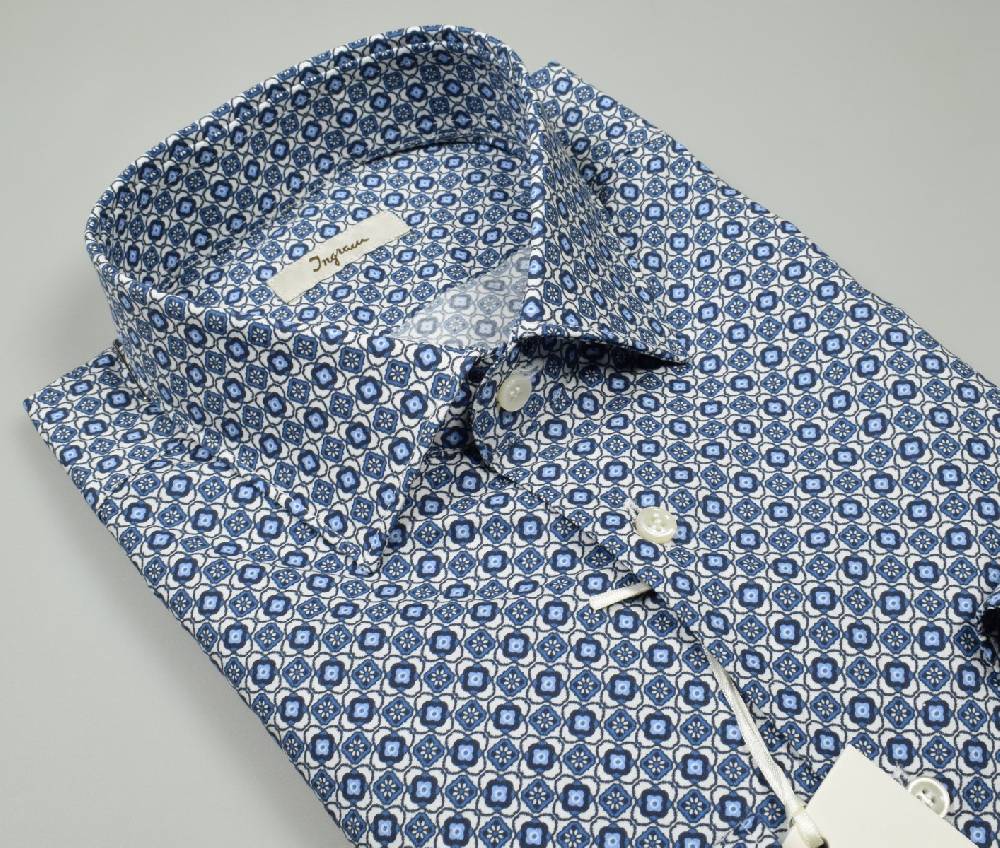 Ingram Camicia ingram slim fit in puro cotone stampato