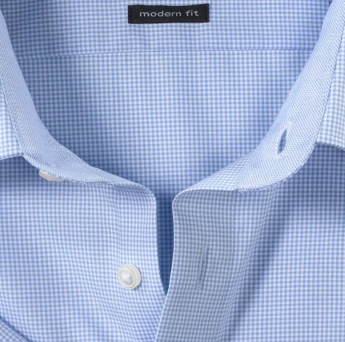 Olymp Camicia Manica Corta Olymp A Quadretti In Cotone Facile Stiro Modern Fit