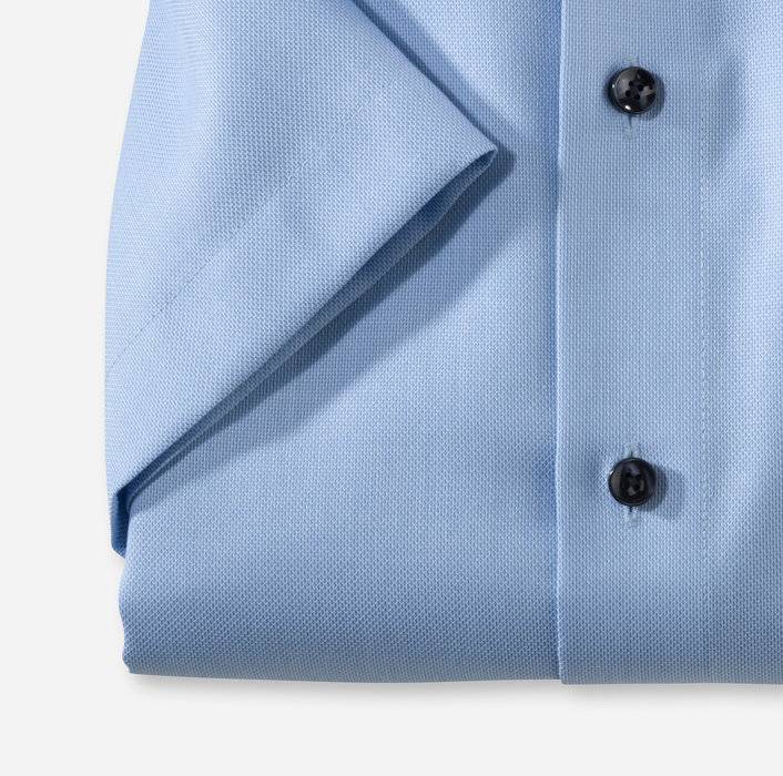 Olymp Camicia Manica Corta Olymp In Puro Cotone Operato No Stiro Modern Fit