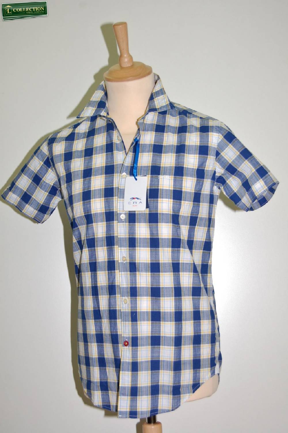 Era Milano Camicia Moda Slim Fit Maniche Corte Era Milano
