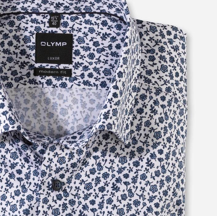 Olymp Camicia Modern Fit Maniche Corte Olymp Luxor In Cotone Facile Stiro