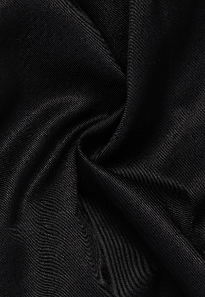 Eterna Camicia Nera Eterna Modern Fit In Cotone Twill No Stiro