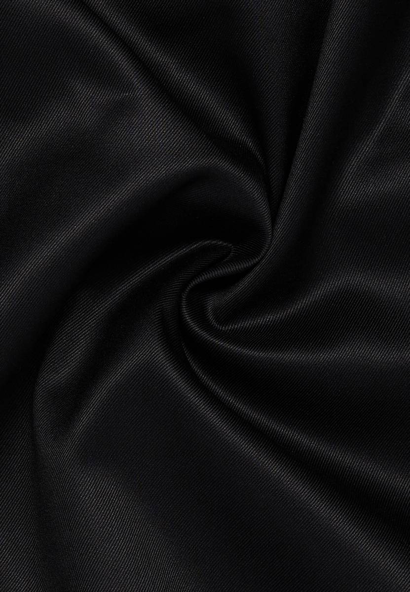 Eterna Camicia Nera Eterna Slim Fit In Cotone Twill No Stiro