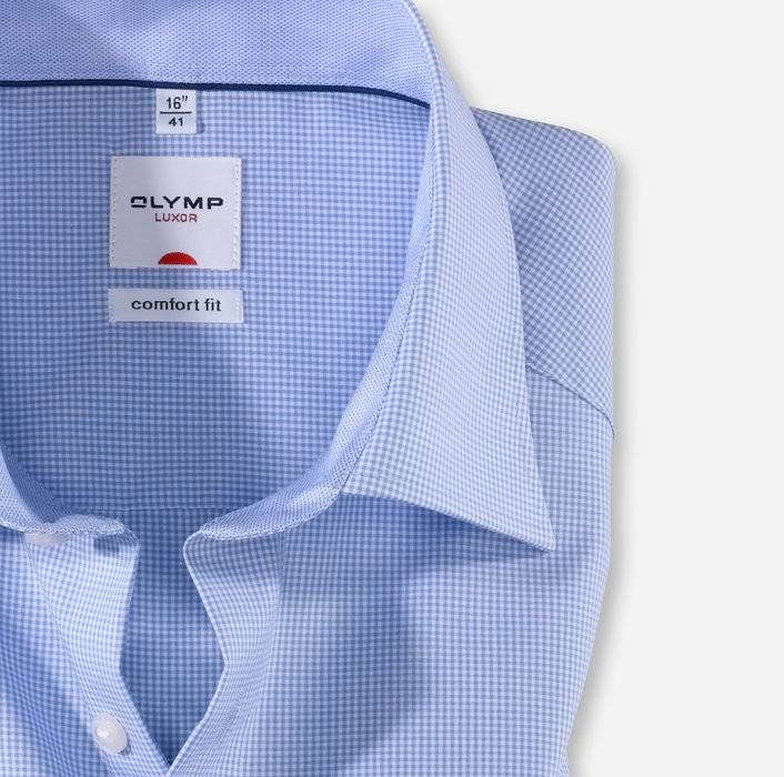 Olymp Camicia Olymp A Quadretti In Cotone Facile Stiro Comfort Fit