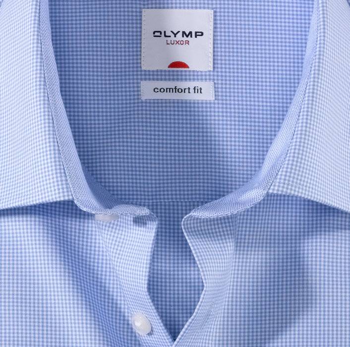 Olymp Camicia Olymp A Quadretti In Cotone Facile Stiro Comfort Fit