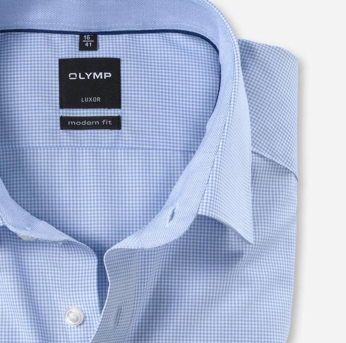 Olymp Camicia Olymp A Quadretti In Cotone Facile Stiro Modern Fit