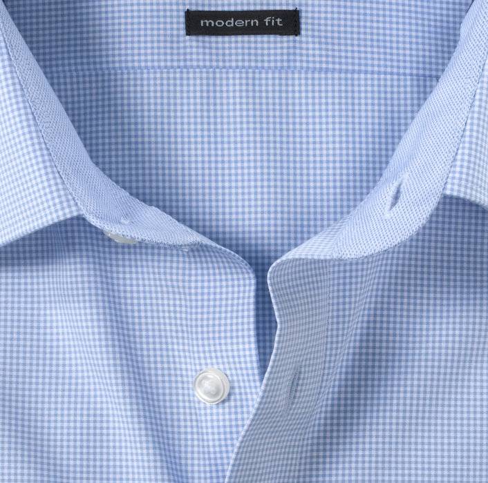 Olymp Camicia Olymp A Quadretti In Cotone Facile Stiro Modern Fit