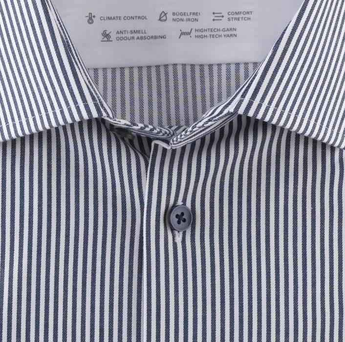 Olymp Camicia Olymp A Righe Blu Dynamic Flex Modern Fit