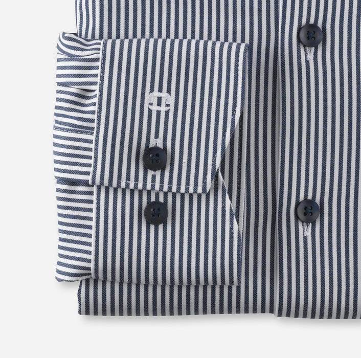 Olymp Camicia Olymp A Righe Blu Dynamic Flex Modern Fit