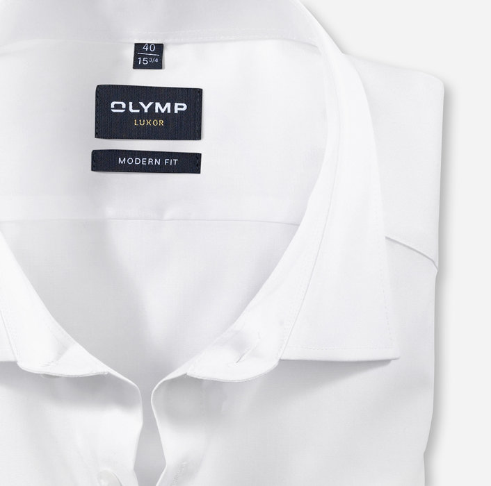 Olymp Camicia Olymp Bianca Con Polso Doppio Cotone Facile Stiro Regular Fit