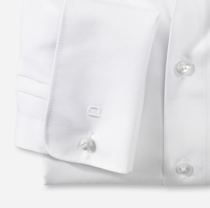 Olymp Camicia Olymp Bianca Con Polso Doppio Cotone Facile Stiro Regular Fit