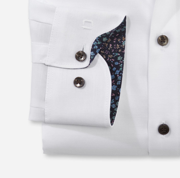 Olymp Camicia Olymp Bianca Level Five Slim Fit Cotone Stretch