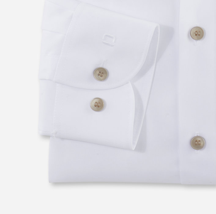 Olymp Camicia Olymp Bianca Slim Fit Con Bottoni Beige