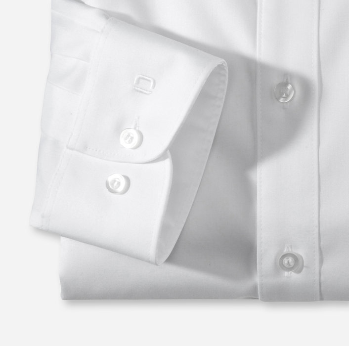 Olymp Camicia Olymp Bianca Slim Fit Cotone Twill Stretch Facile Stiro