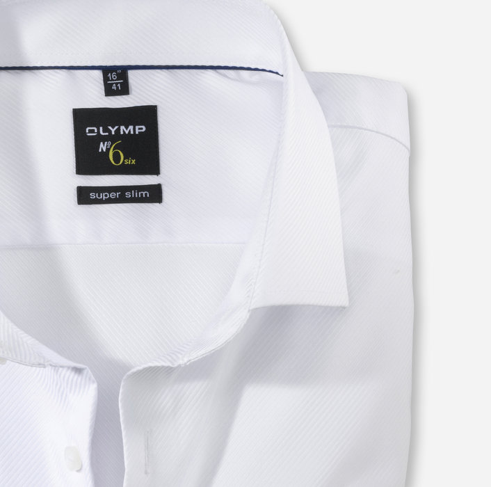 Olymp Camicia Olymp Bianca Super Slim Fit Cotone Stretch