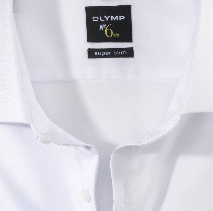 Olymp Camicia Olymp Bianca Super Slim Fit Cotone Stretch