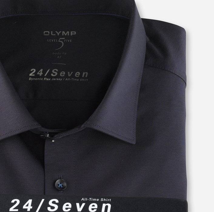Olymp Camicia Olymp Blu Scuro Level Five In Jersey Slim Fit