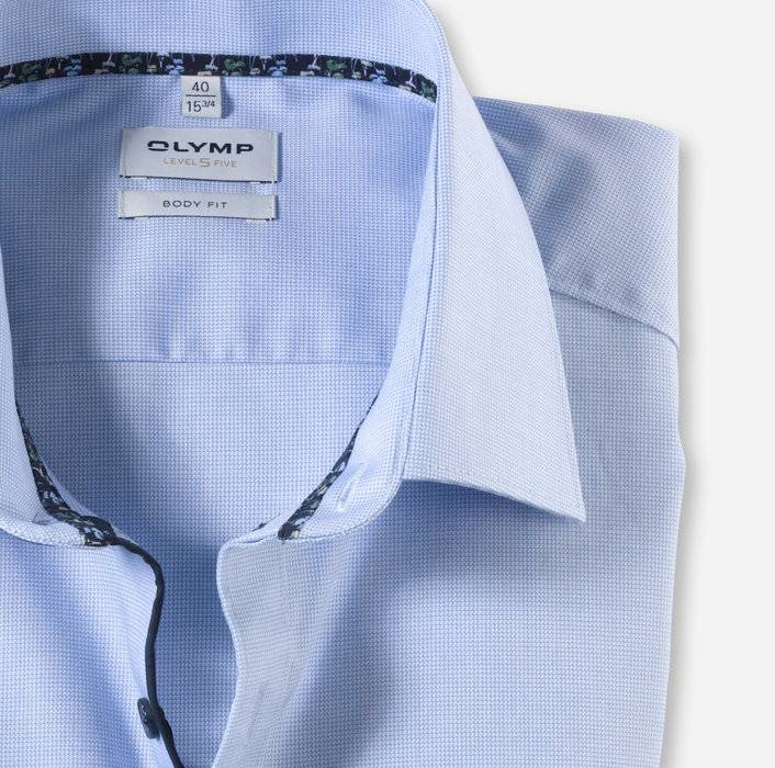 Olymp Camicia Olymp Celeste Cotone Stretch Slim Fit