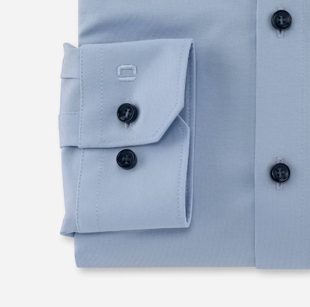 Olymp Camicia Olymp Celeste In Jersey Super Slim Fit