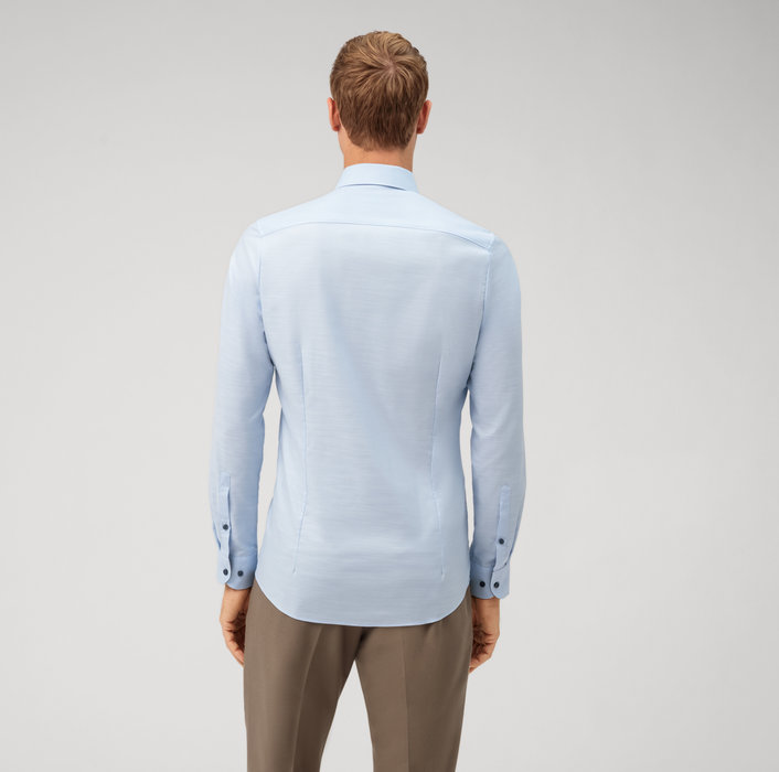 Olymp Camicia Olymp Celeste Level Five Slim Fit Cotone Stretch