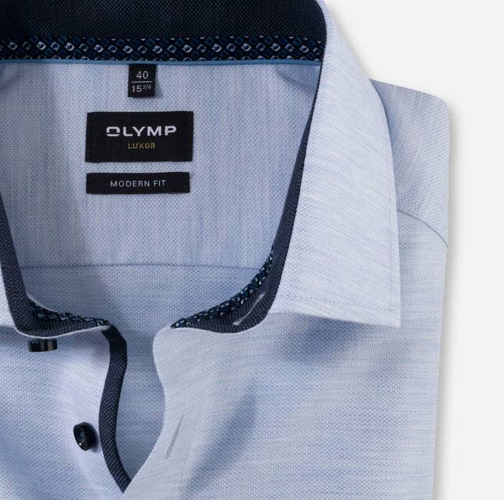 Olymp Camicia Olymp Celeste Modern Fit In Cotone Bio