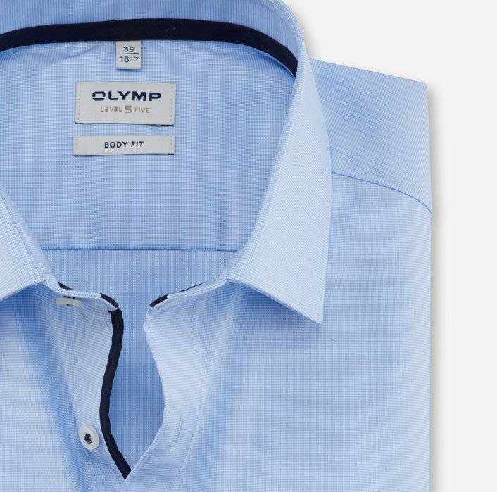 Olymp Camicia Olymp Celeste Slim Fit Cotone Stretch