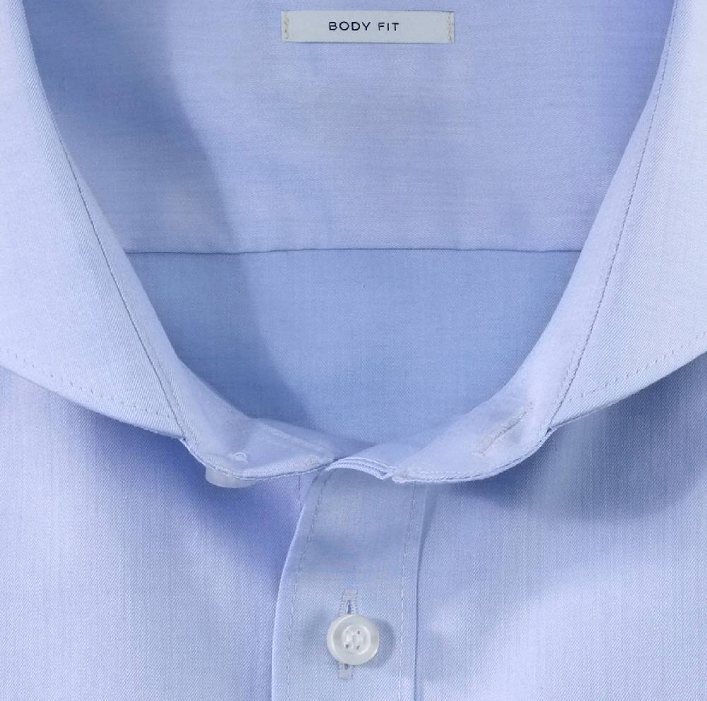 Olymp Camicia Olymp Celeste Slim Fit Cotone Twill Stretch Facile Stiro