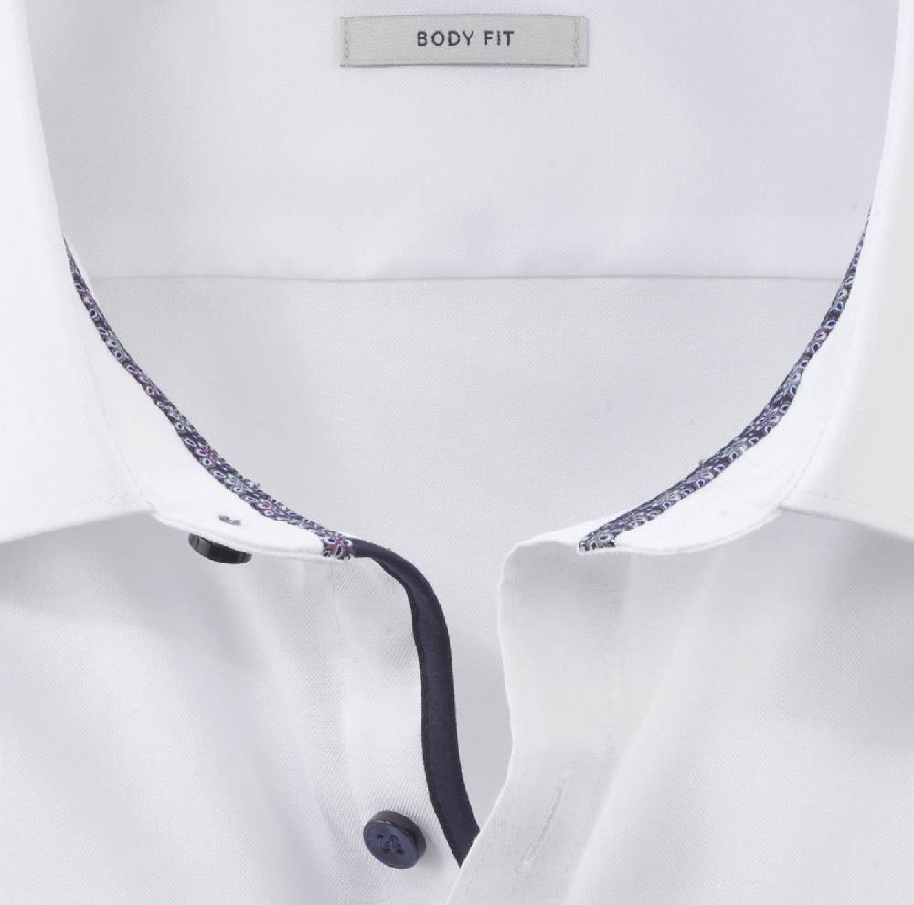 Olymp Camicia Olymp Level Five Bianca Slim Fit Cotone Stretch