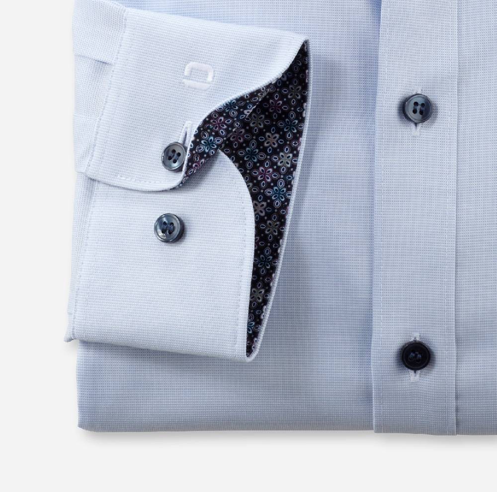 Olymp Camicia Olymp Level Five Celeste Slim Fit Cotone Stretch