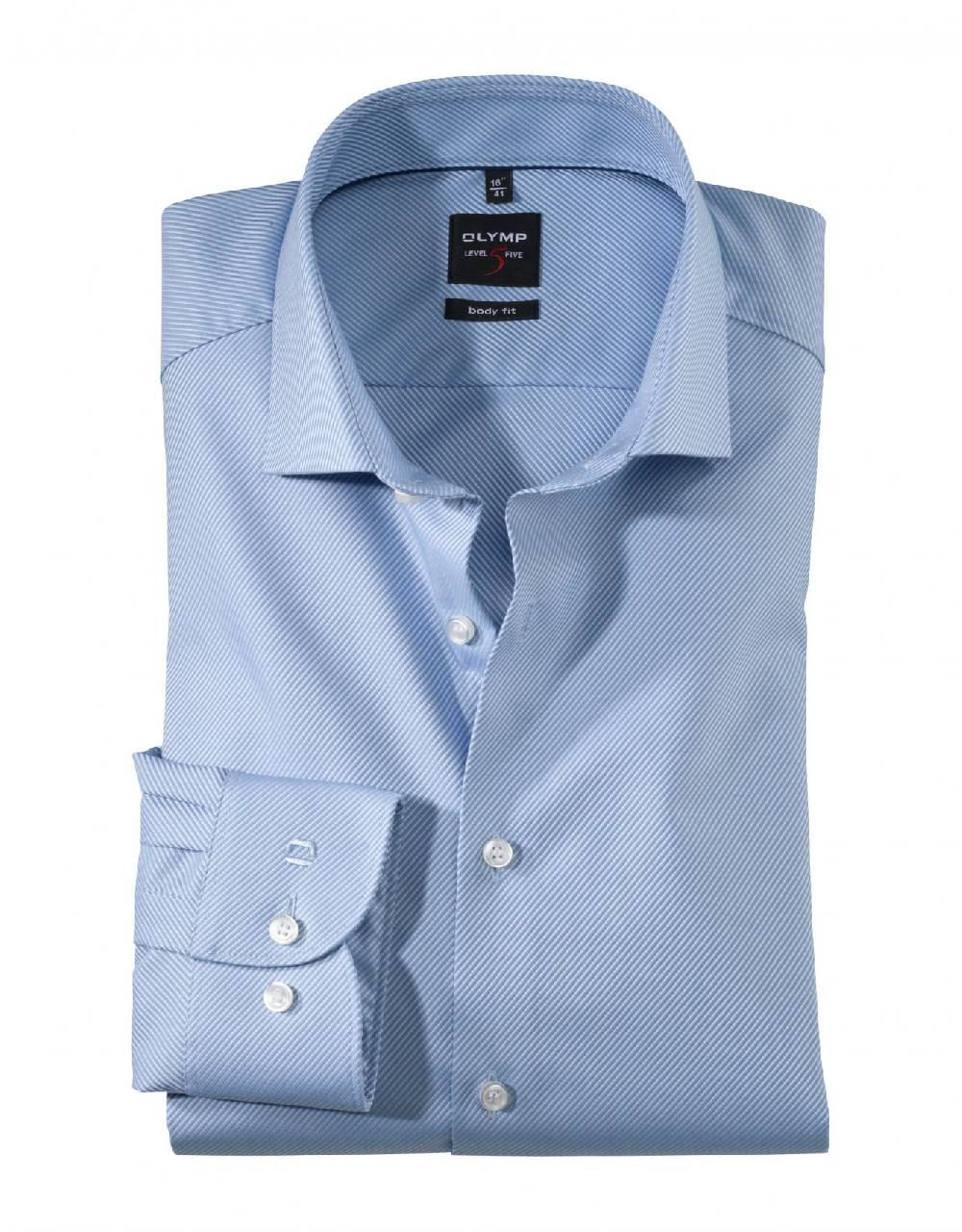 Olymp Camicia olymp level five in cotone twill facile stiro slim fit