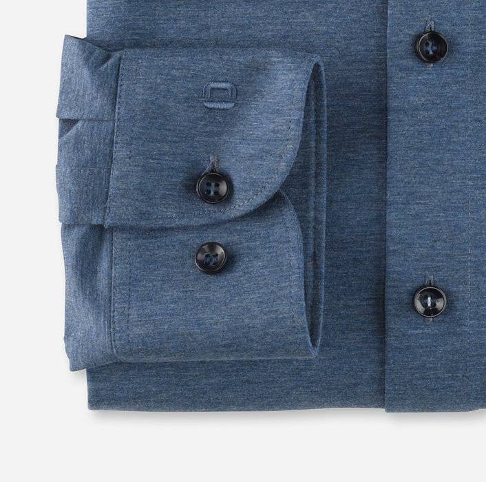 Olymp Camicia Olymp Level Five In Jersey Azzurra Slim Fit