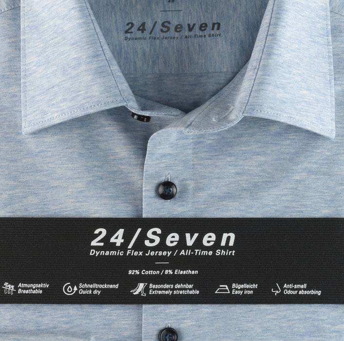 Olymp Camicia Olymp Level Five In Jersey Celeste Slim Fit