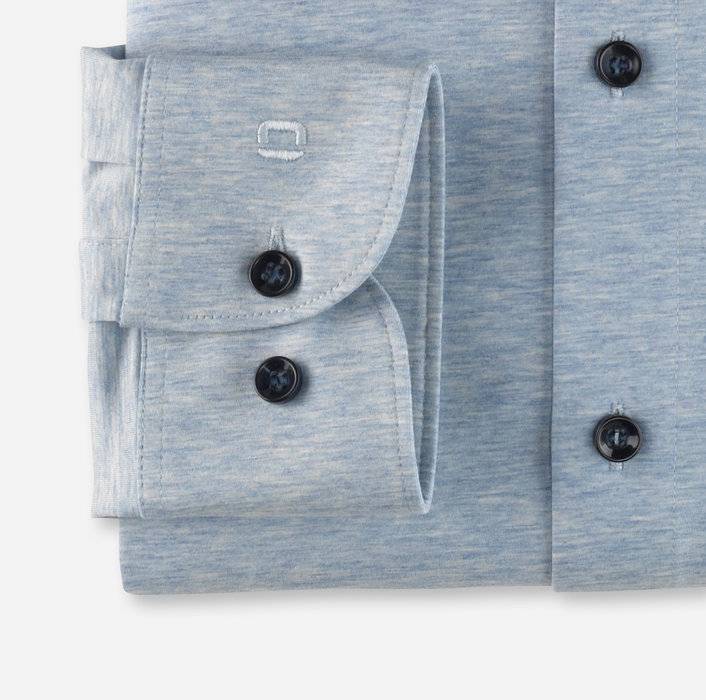 Olymp Camicia Olymp Level Five In Jersey Celeste Slim Fit