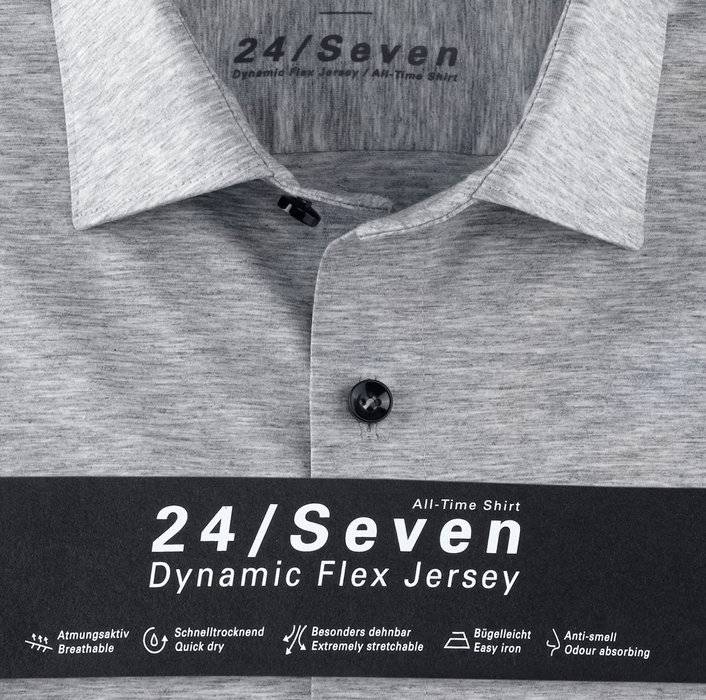 Olymp Camicia Olymp Level Five In Jersey Grigio Chiaro Slim Fit