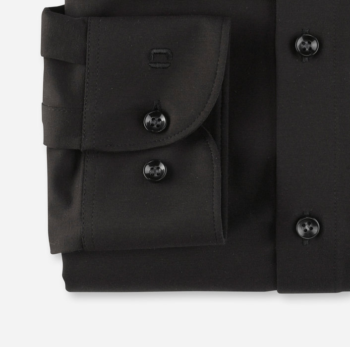 Olymp Camicia Olymp Level Five In Jersey Nera Slim Fit