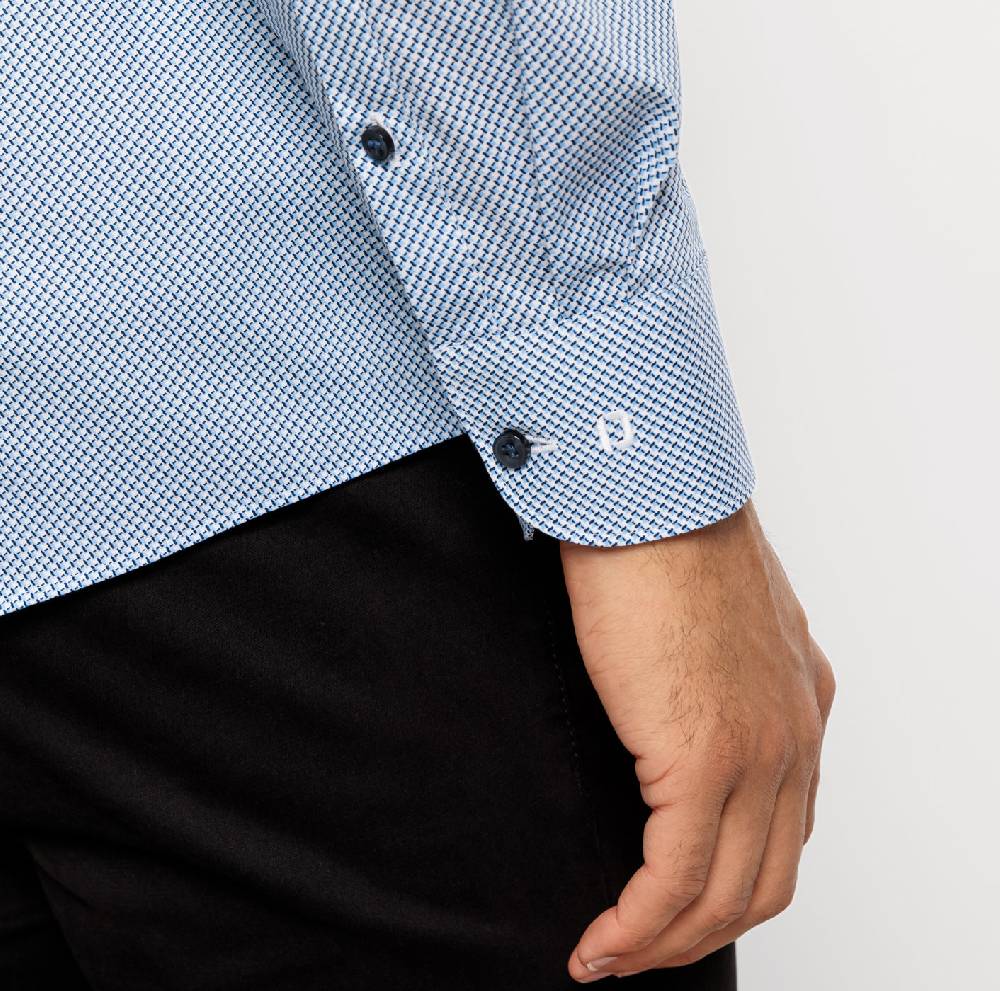 Olymp Camicia Olymp Level Five Slim Fit Olymp Cotone Stretch Stampato