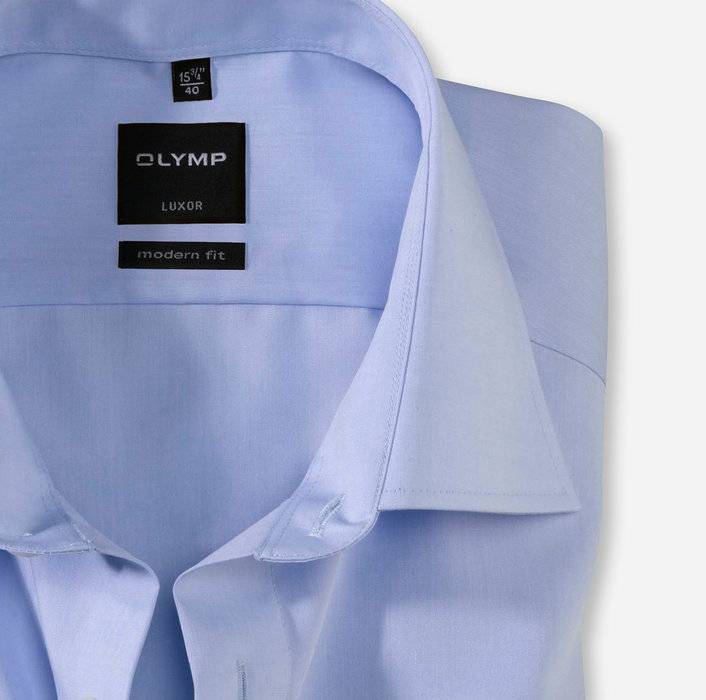 Olymp Camicia Olymp Luxor In Cotone Chambray No Stiro Modern Fit
