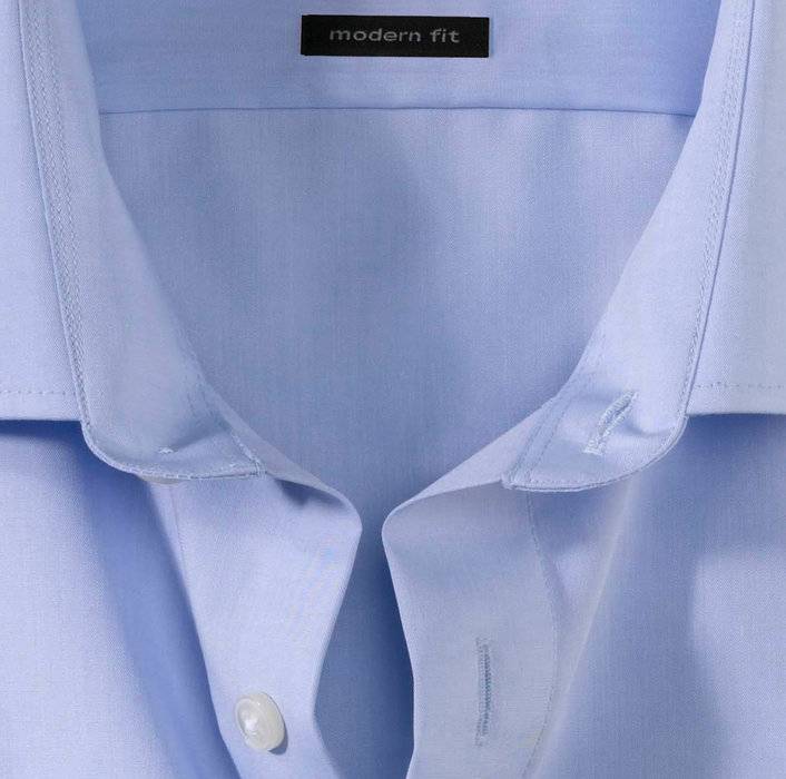 Olymp Camicia Olymp Luxor In Cotone Chambray No Stiro Modern Fit