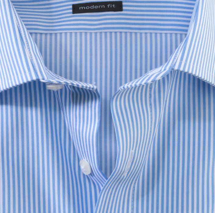 Olymp Camicia Olymp Modern Fit A Righe Celeste Chiaro