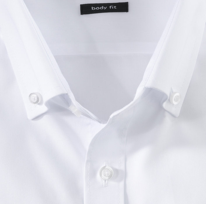 Olymp Camicia Olymp Slim Fit Bianca Collo Button Down Cotone Stretch