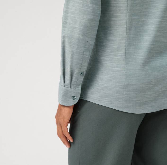 Olymp Camicia Olymp Verde Level Five Slim Fit Cotone Stretch