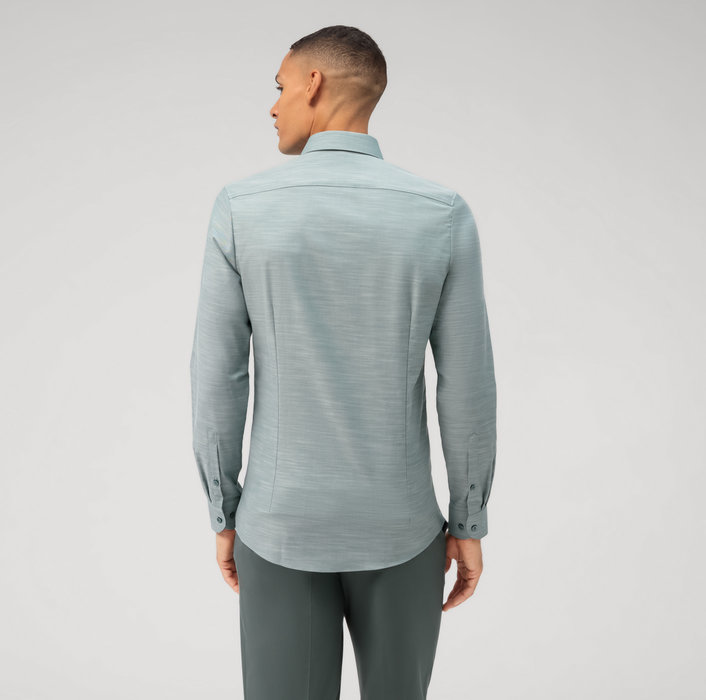 Olymp Camicia Olymp Verde Level Five Slim Fit Cotone Stretch