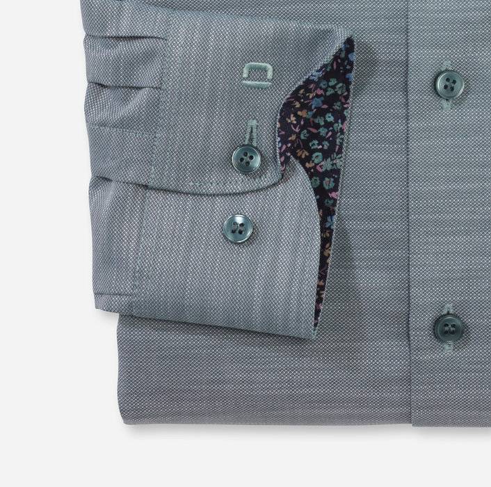 Olymp Camicia Olymp Verde Level Five Slim Fit Cotone Stretch