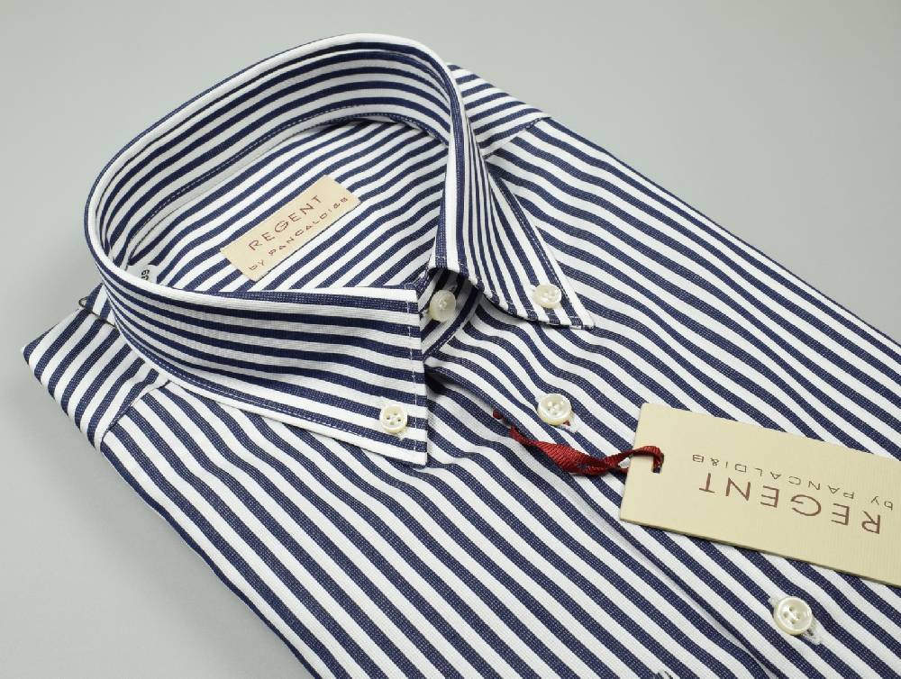 Regent by Pancaldi Camicia pancaldi a righe blu regular fit