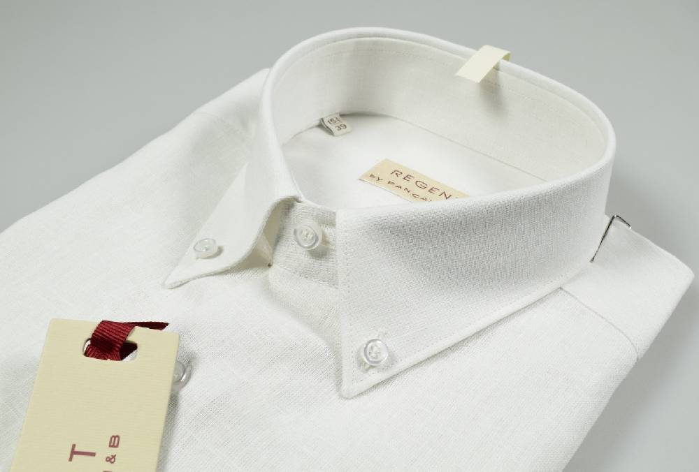 Regent By Pancaldi Camicia Pancaldi Button Down Con Taschino In Cotone E Lino In Due Colori
