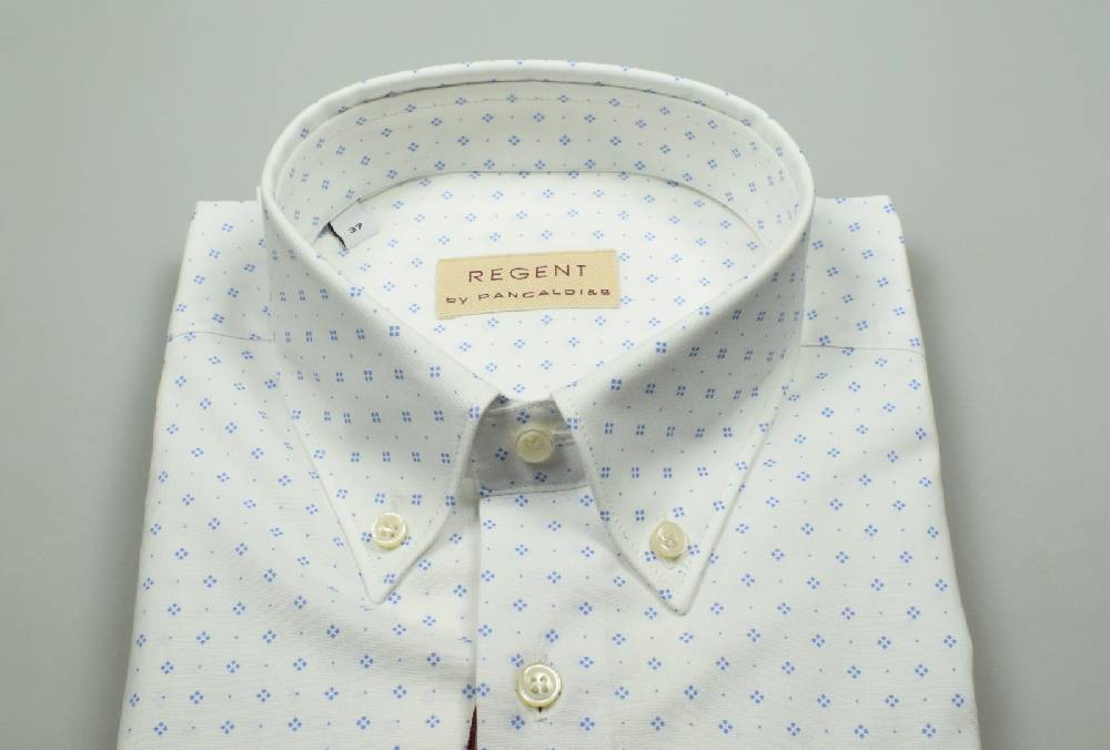 Regent By Pancaldi Camicia Pancaldi Collo Button Down Regular Fit Cotone Stretch